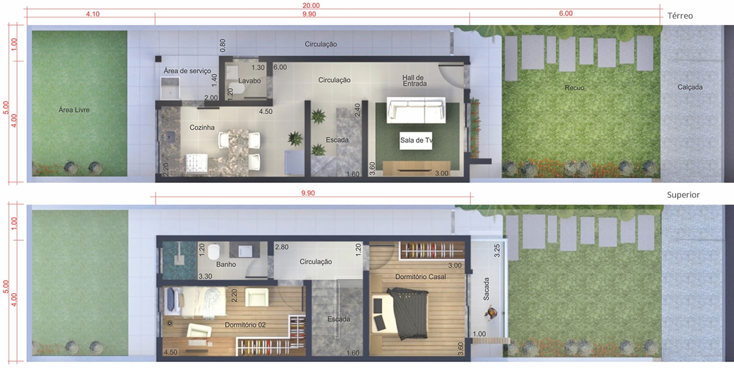 Small house plan - Plans of Houses, Models and Facades of Houses