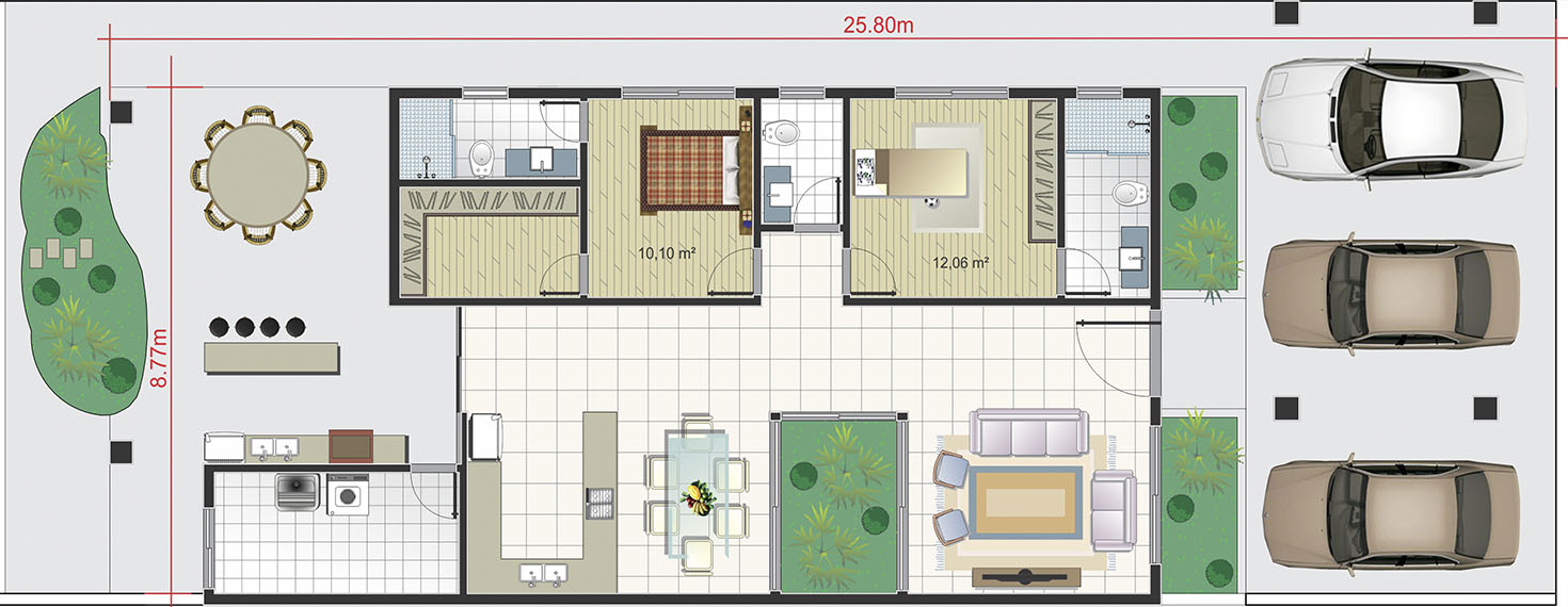 house-plan-with-3-parking-spaces-plans-of-houses-models-and-facades-of-houses