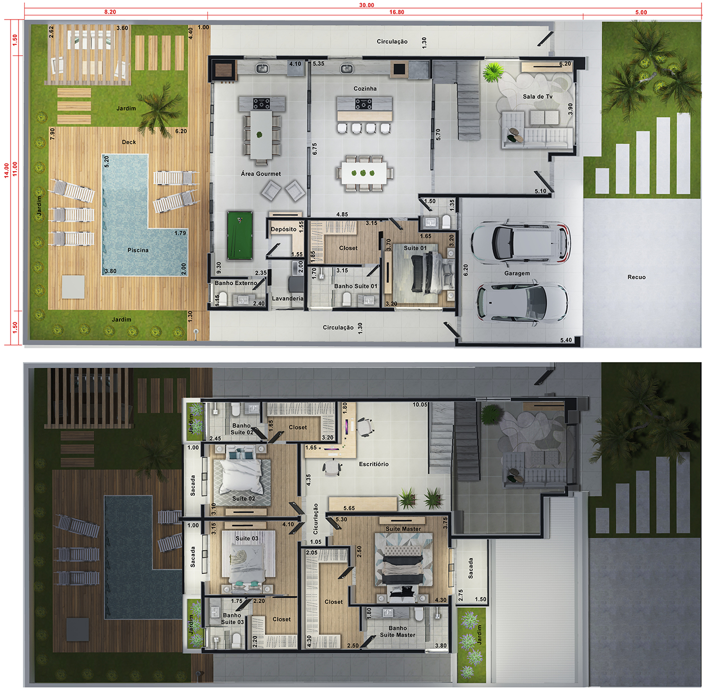 High standard townhouse with 4 suites14x30