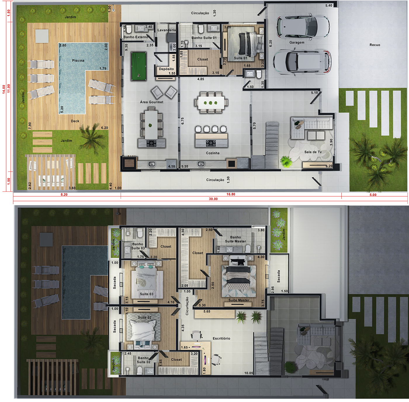 High standard townhouse with 4 suites14x30