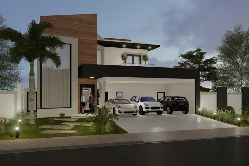 Modern sobrado project with 4 suites