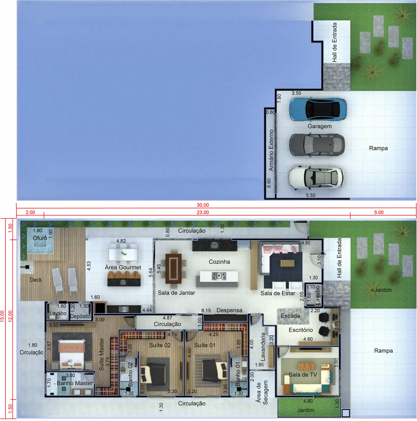 Floor Plan With Underground Garage Plans Of Houses Models And Facades Of Houses