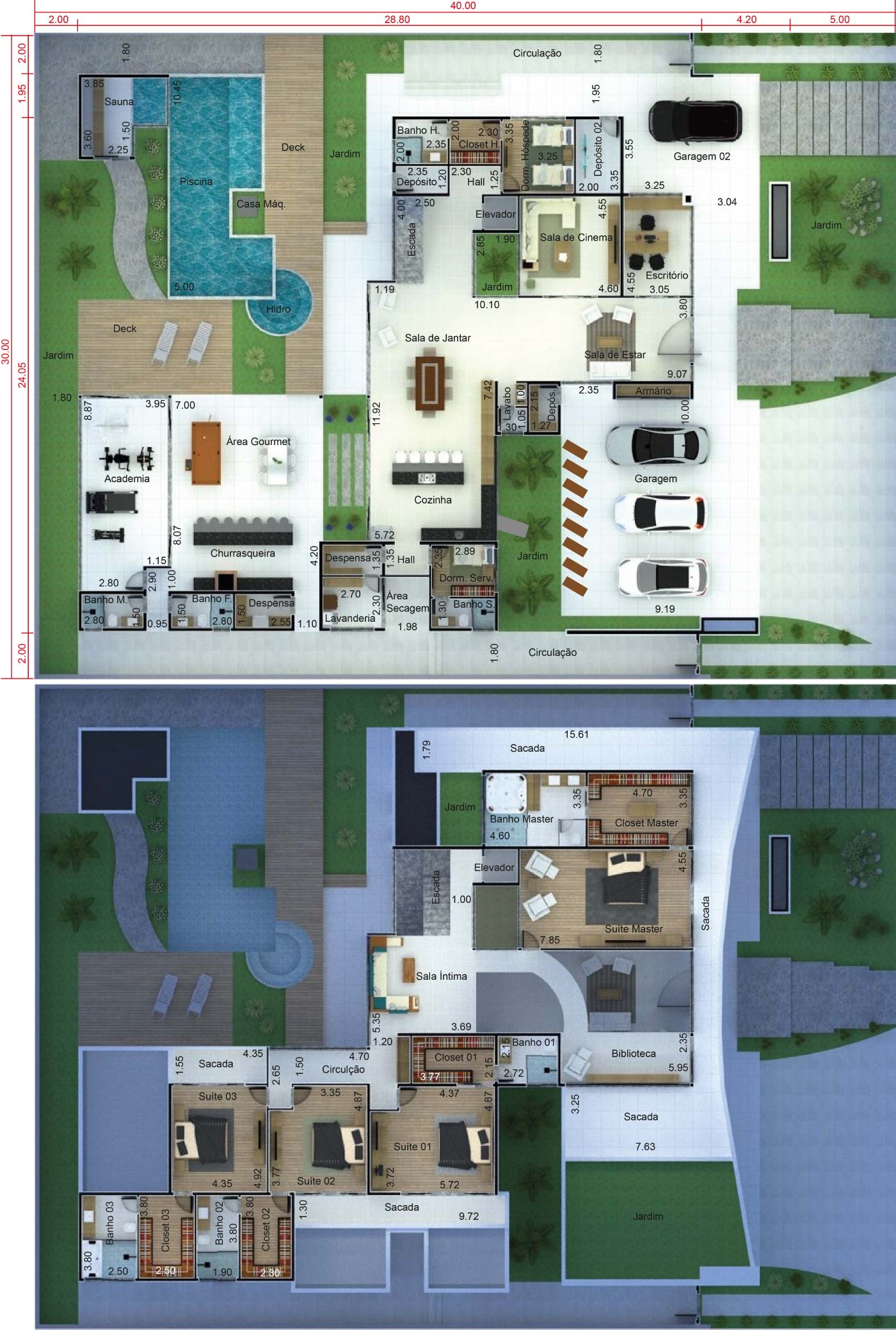 Contemporary mansion project30x40