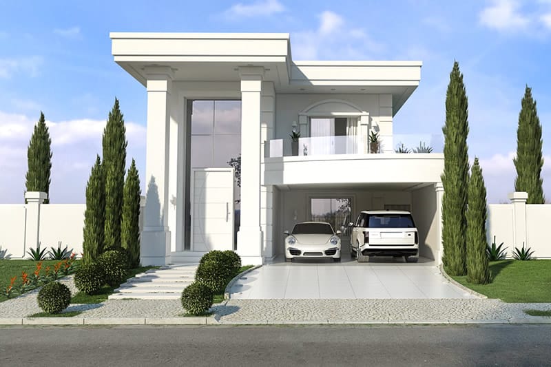 Neoclassical house plan