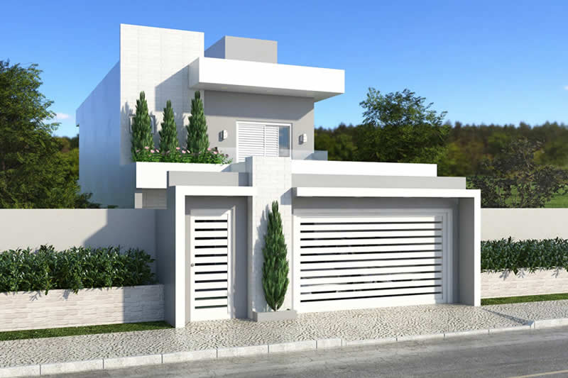 House plan with 3 bedrooms with balcony