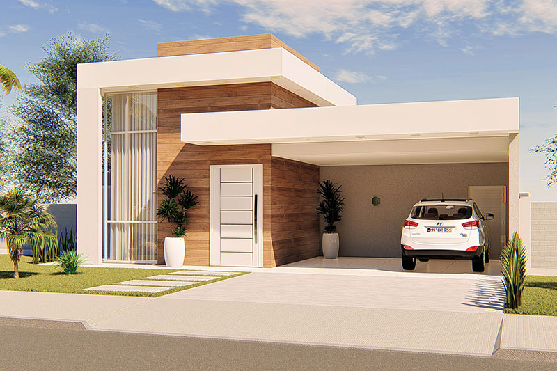 Modern house plan with 4 bedrooms