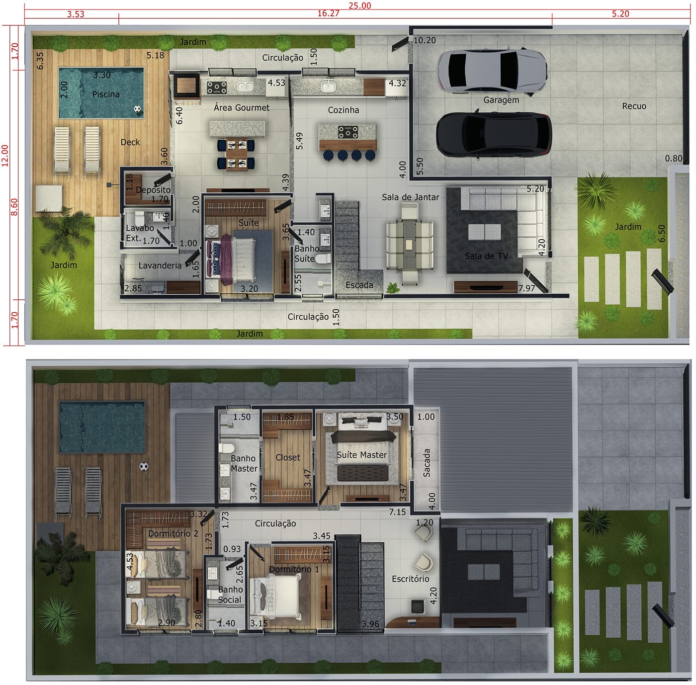 House with home office12x25