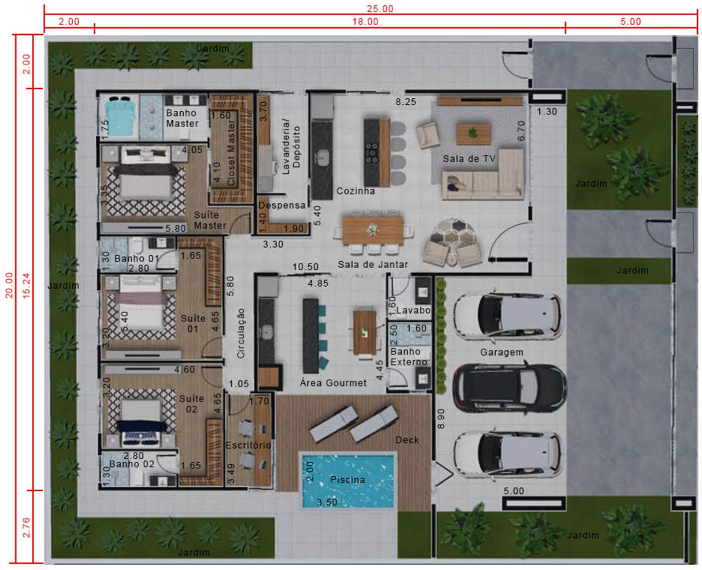 Imposing design with gate20x25