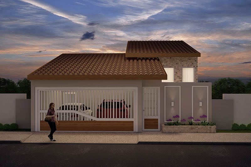 House with ceramic roof