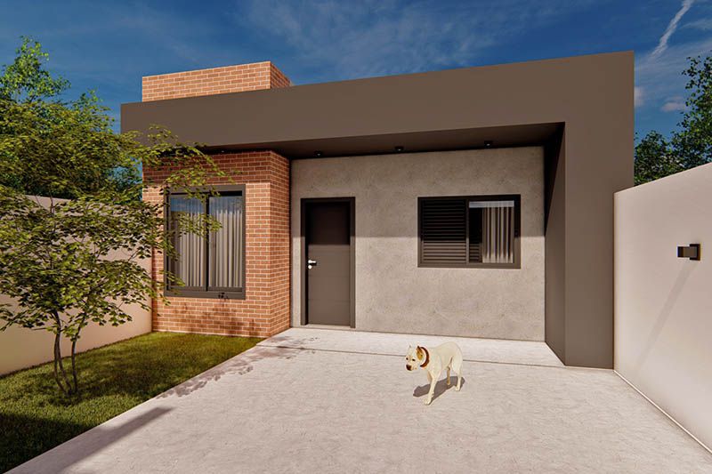 70m² single storey house plan