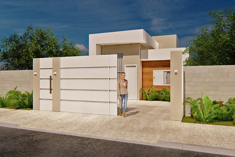 70m² single storey house