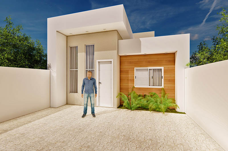 70m² single storey house