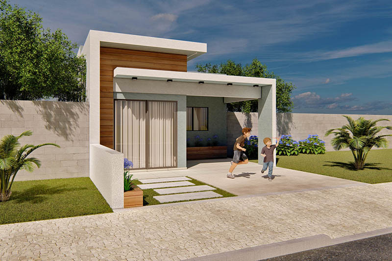 60m² single storey house