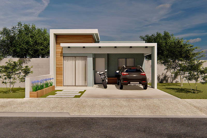 70m² single storey house