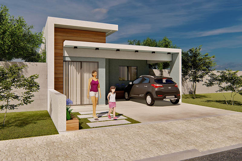 70m² single storey house