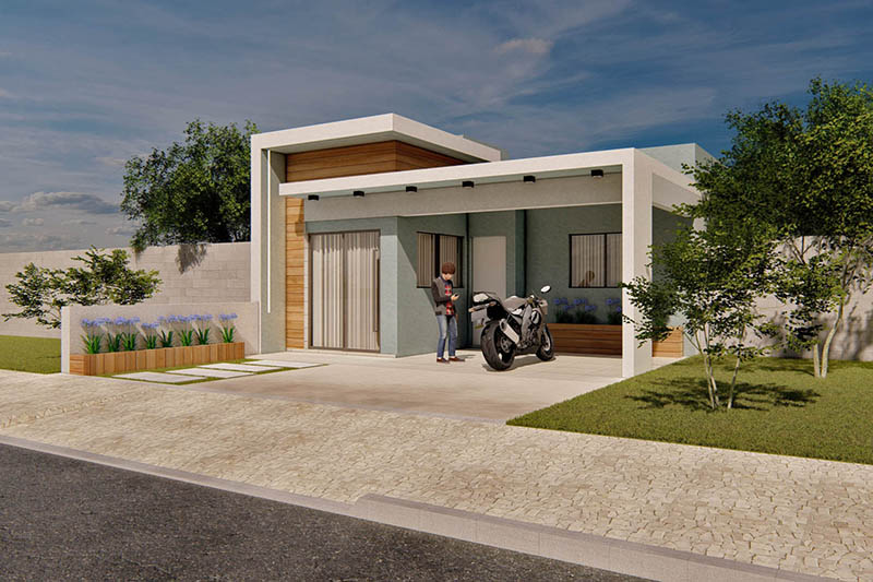 70m² single storey house