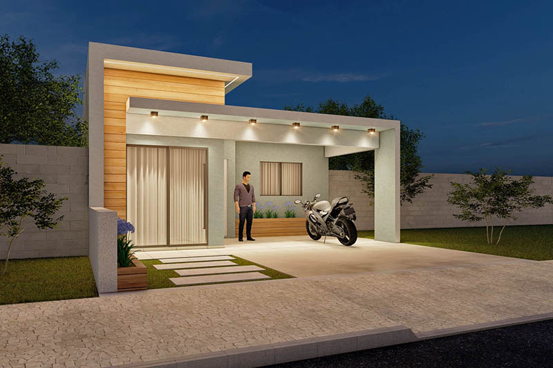 70m² single storey house