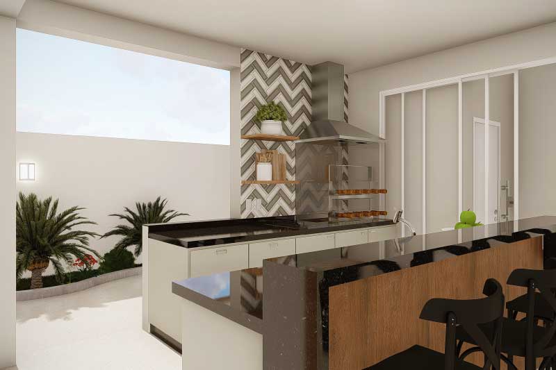 Sobrado project with gourmet area