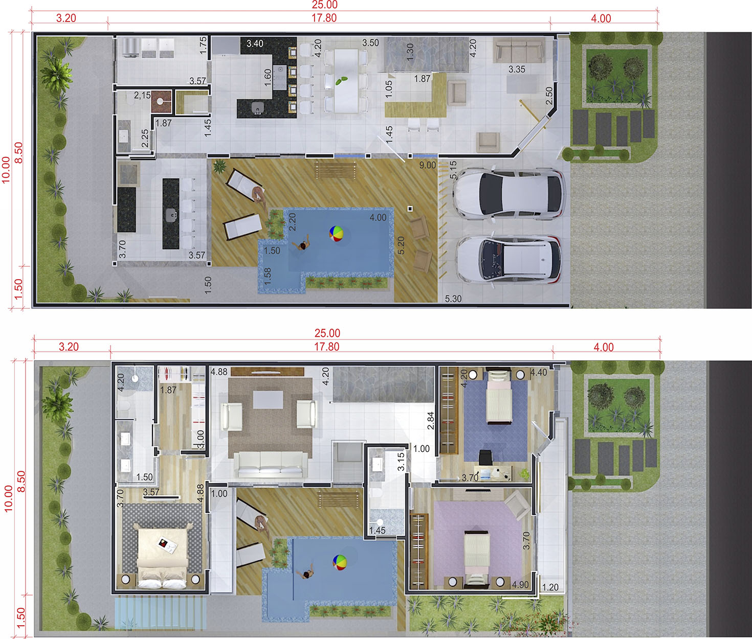 Sobrado project with gourmet area10x25