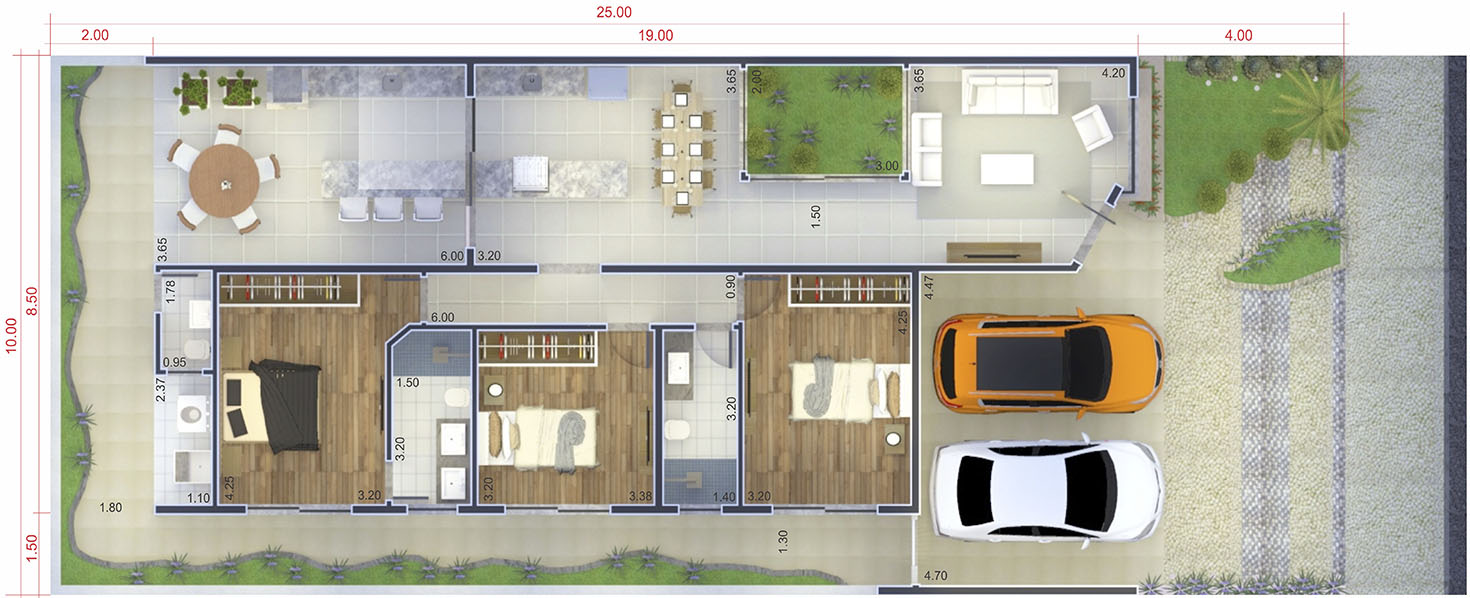 Contemporary Floor Plan Floor Plan10x25