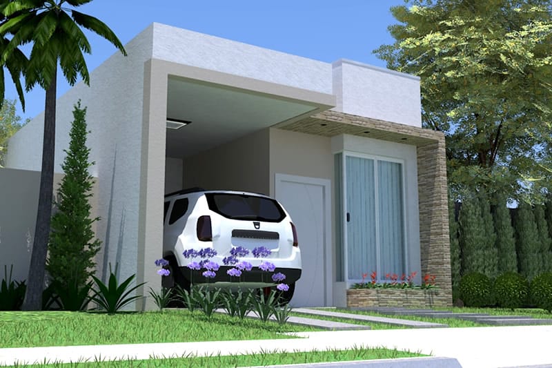 Simple house plan with garage