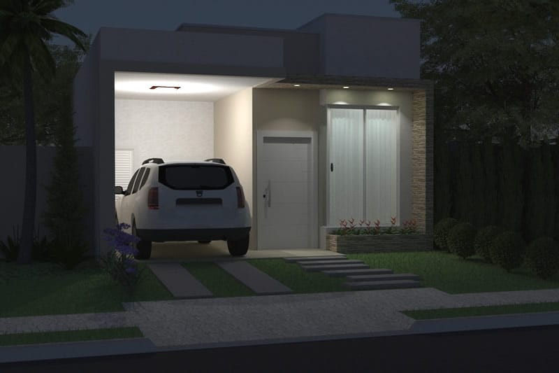 Simple house plan with garage