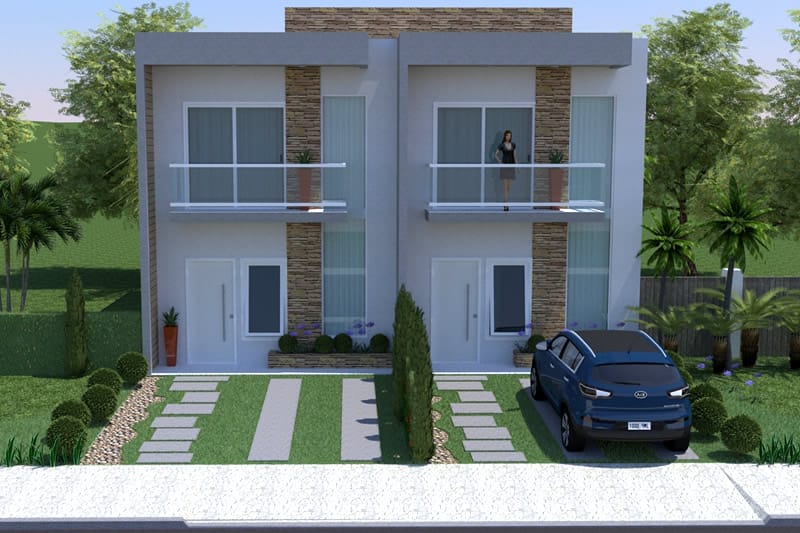 Single semi-detached townhouse