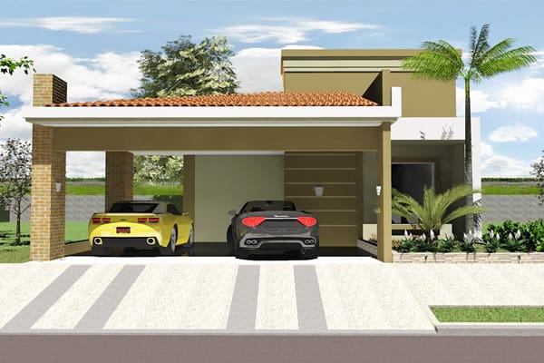 Ground floor house with large garage