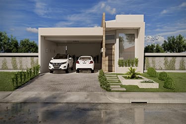 House plan with leisure area