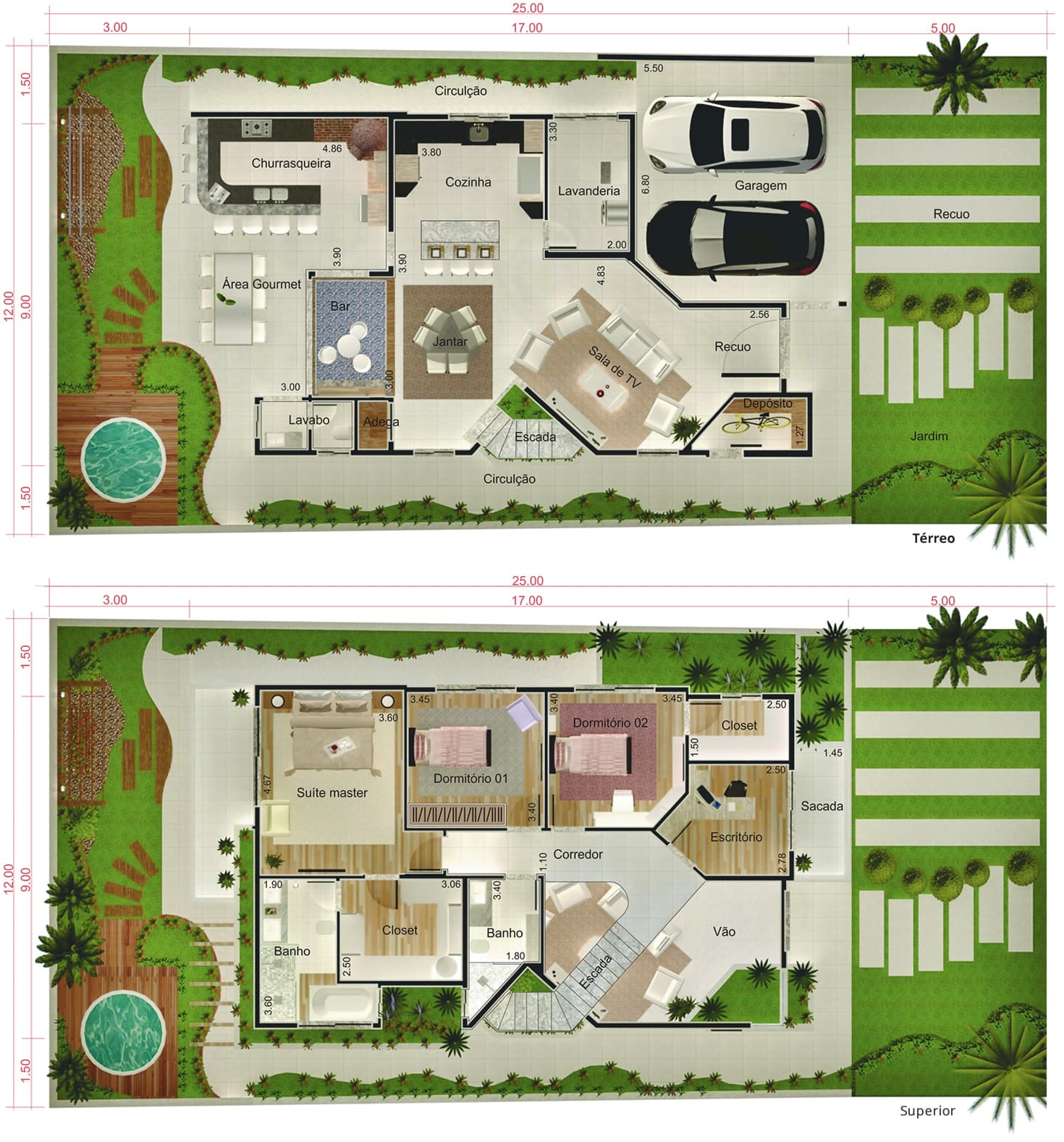 Floor plan with office12x25