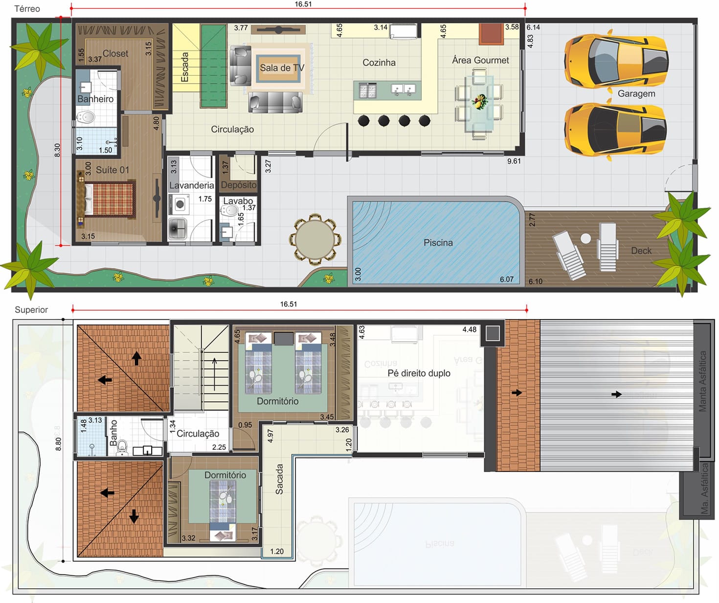 Floor plan with bedroom underneath10x25