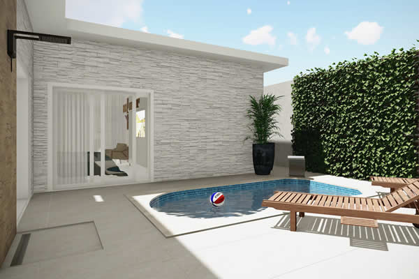 Ground floor house with swimming pool
